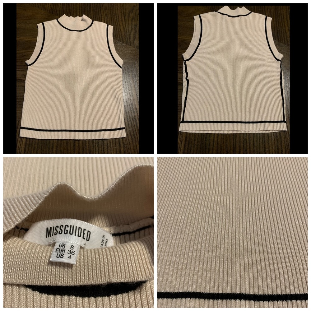 Misguided Crop Sweater Vest